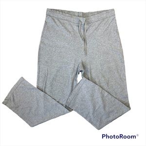 Talbots Women Gray / Grey Straight Leg Cotton Sweatpants w/ Pockets Size Medium